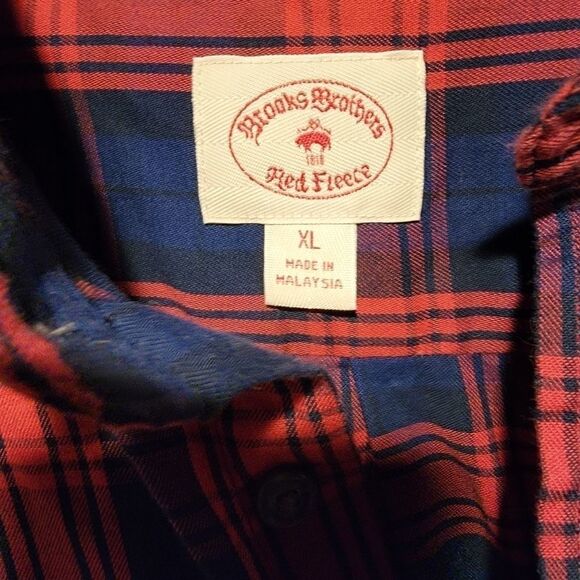 Brooks Brothers Red Fleece mens plaid button up shirt size XL - Picture 3 of 4